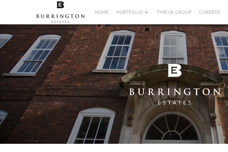 Screenshot of Burrington Estates Website Disclaimer